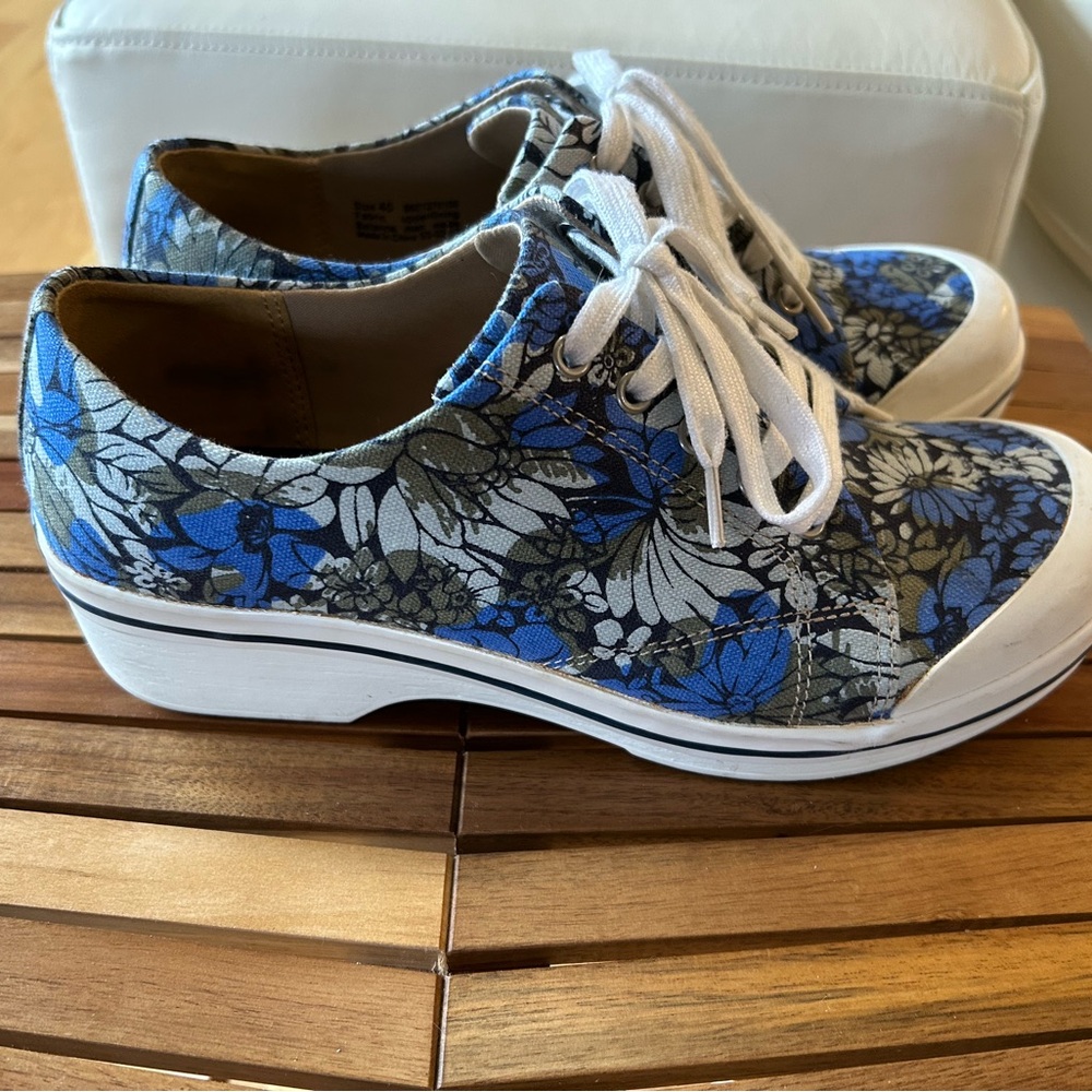 Dansko Blue Floral Women's Sneakers